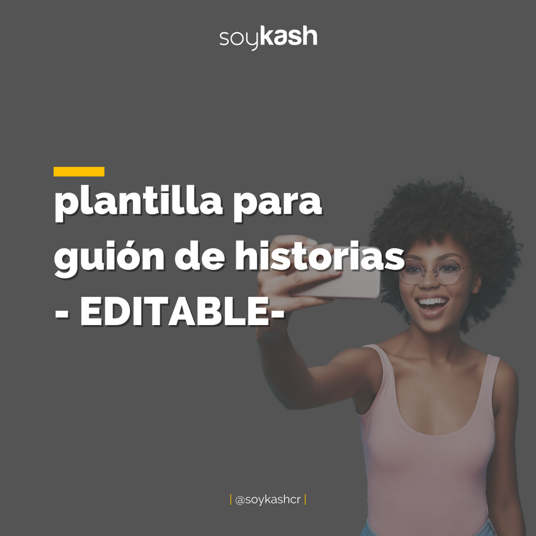 Plantilla editable para guión de historias